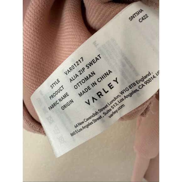 Varley Alia Zip Sweater in Rose - Picture 8 of 9